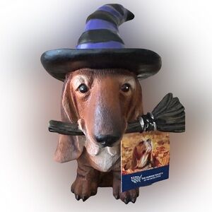 Halloween Witch Dachshund Figure